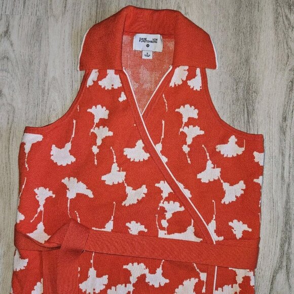 Diane Von Furstenberg for Target Ginkgo Wrap Dress DVF Womens S Sleeveless Midi - Picture 6 of 15